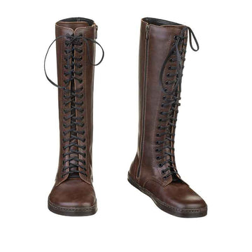Peerko Women's Boots Empire - Brandy, front and inner side view.