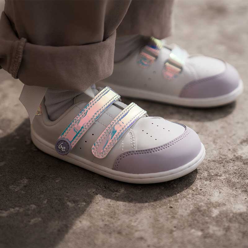 Person wearing Be Lenka Kids Trainers Energise - White Iridescent