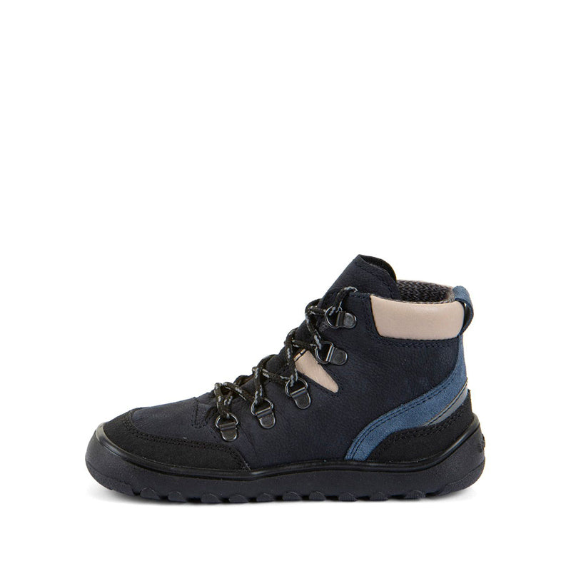 Froddo Barefoot Waterproof Up Trail Boot - Dark Blue, inner side view.