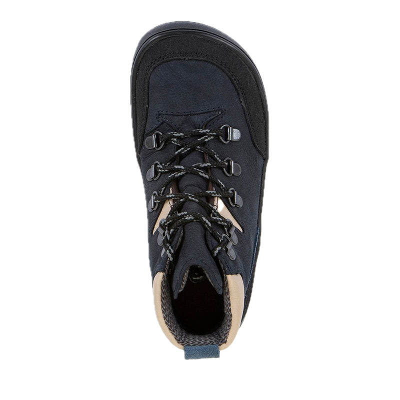 Froddo Barefoot Waterproof Up Trail Boot - Dark Blue, top view.