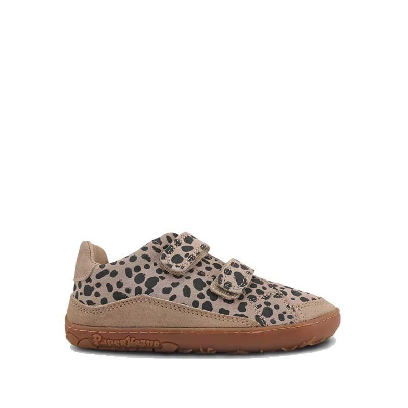 PaperKrane Kids Velcro Shoe - Cheetah, outer side view.