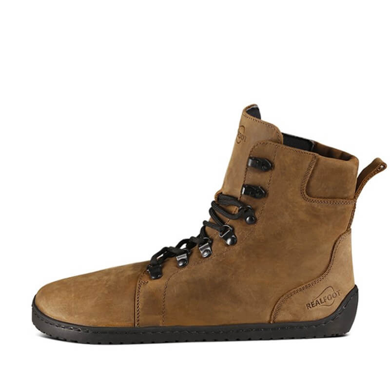 Realfoot Adults Boot Farmer Spring - Light Brown, outer side view.