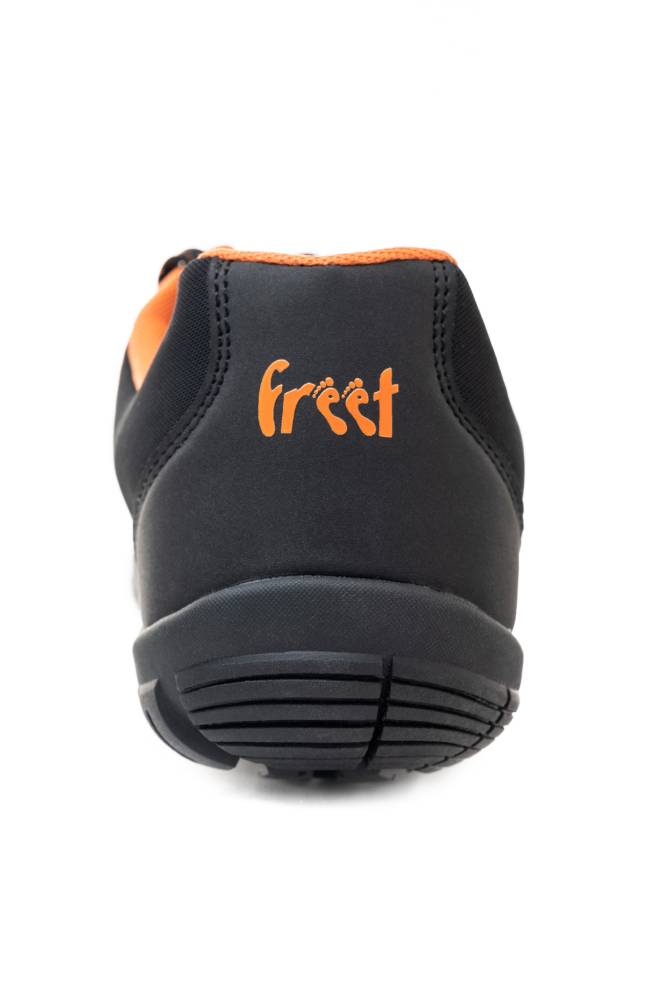 Freet Adults Trail Shoe Feldom - Black, rear view showing Freet logo.
