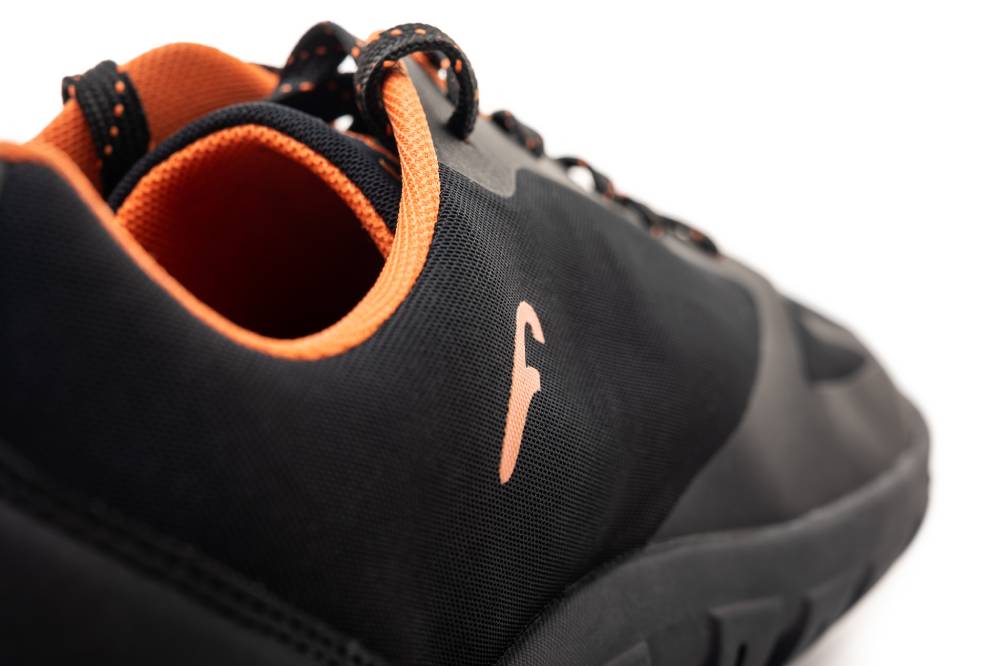 Freet Adults Trail Shoe Feldom - Black, close up of side.