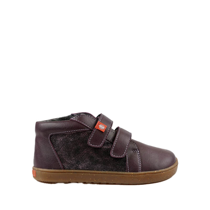 Tikki Lang.S Kids Vegan Boot Firefly - Grape, outer side view.