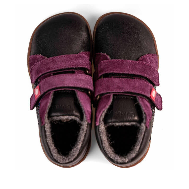 Pair of Tikki Lang.S Kids Boots Firefly - Purple, top view.