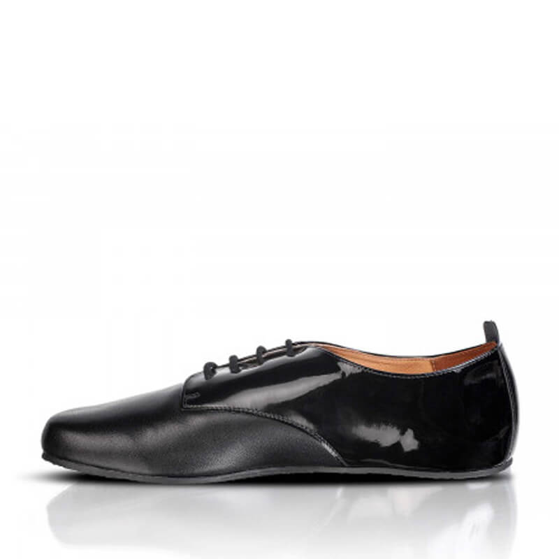 Shapen Adults Fleur 2.0 All Year Barefoot Shoe - Black, inner side view.
