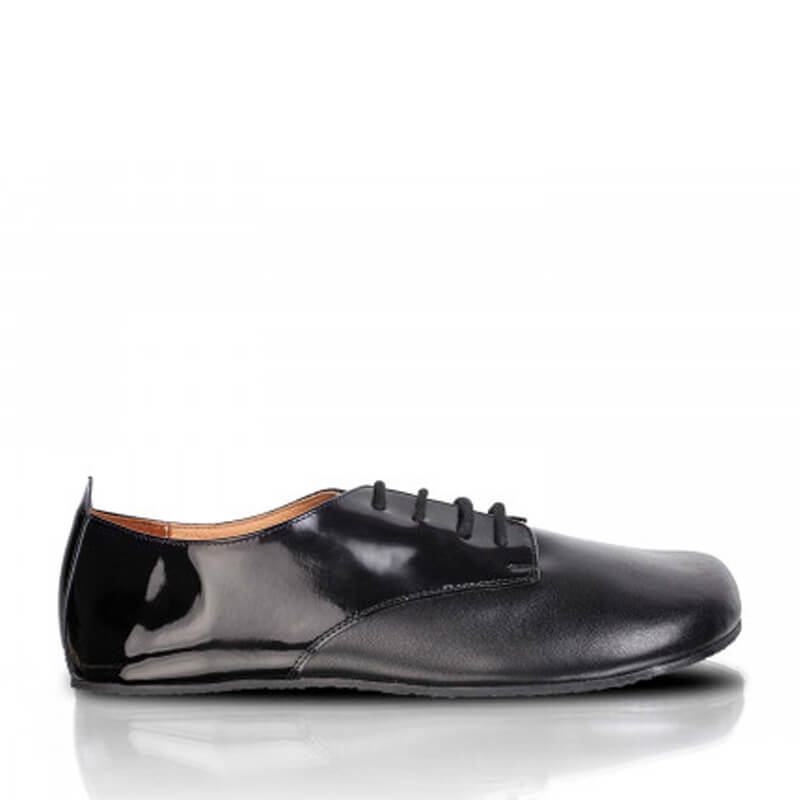 Shapen Adults Fleur 2.0 All Year Barefoot Shoe - Black, outer side view.