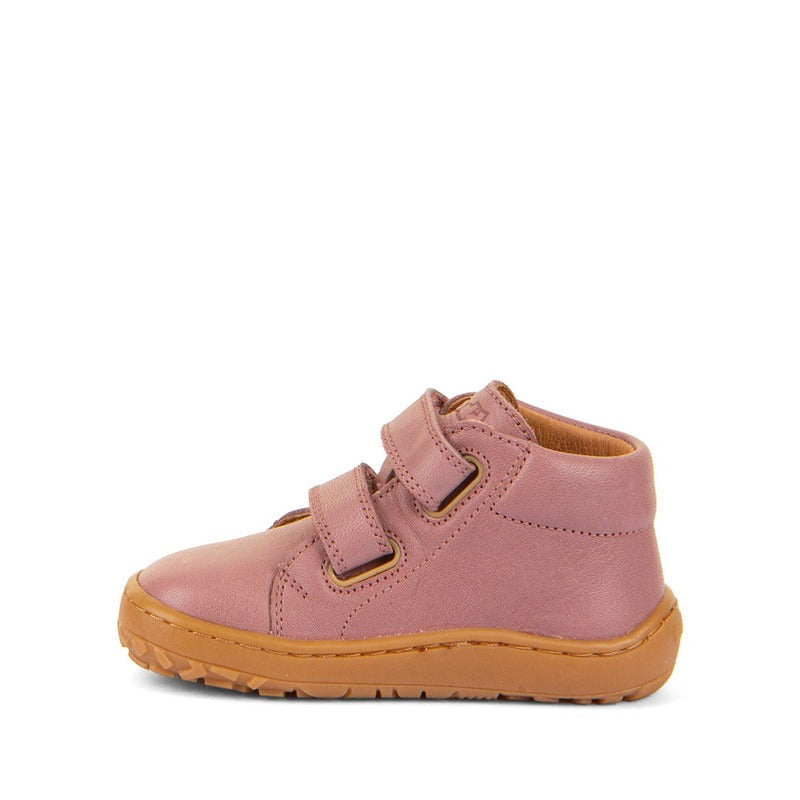 Froddo Barefoot First Step Shoe - Dark Pink, inner side view.