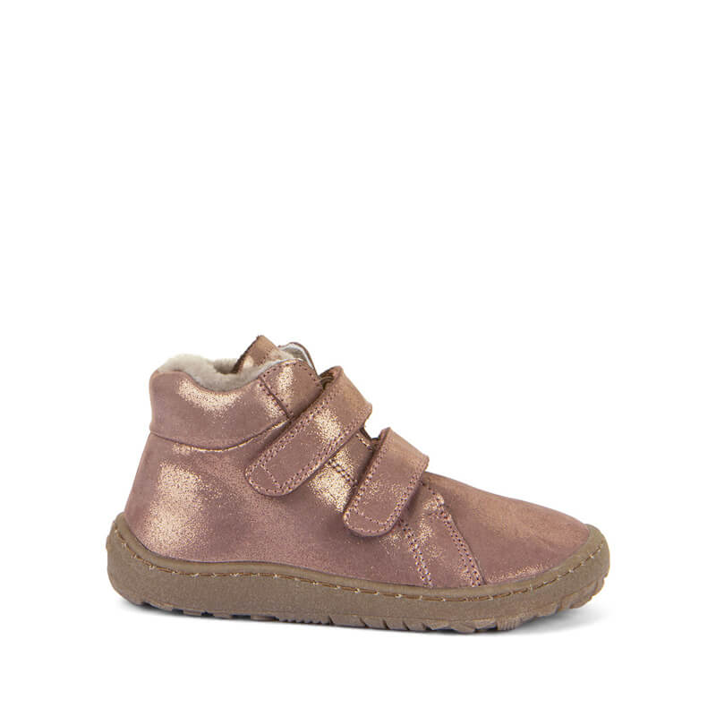 Froddo Kids Barefoot Winter Furry Boots - Pink Gold