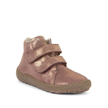 Froddo Kids Barefoot Winter Furry Boots - Pink Gold