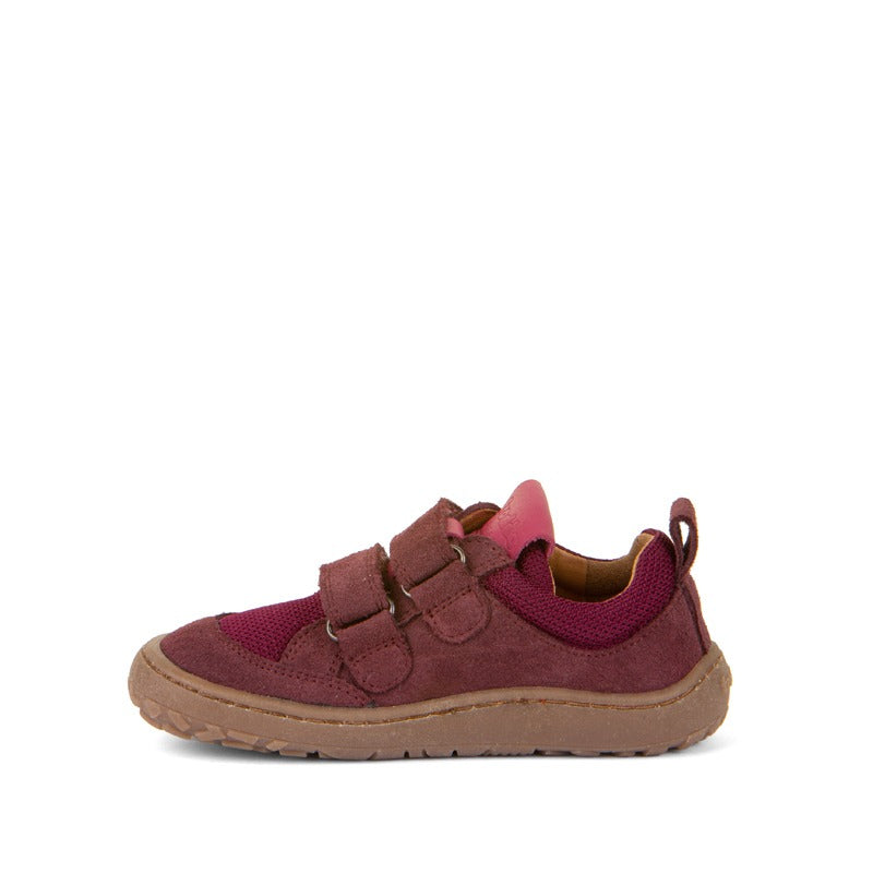 Froddo Barefoot Sports Shoe in Bordeaux, inner side view.