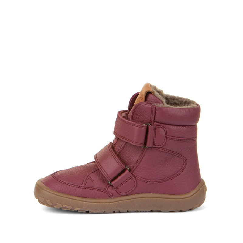 Froddo Kids Barefoot Tex Winter Leather Boots - Bordeaux