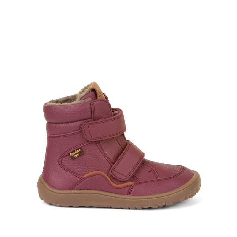 Froddo Kids Barefoot Tex Winter Leather Boots - Bordeaux