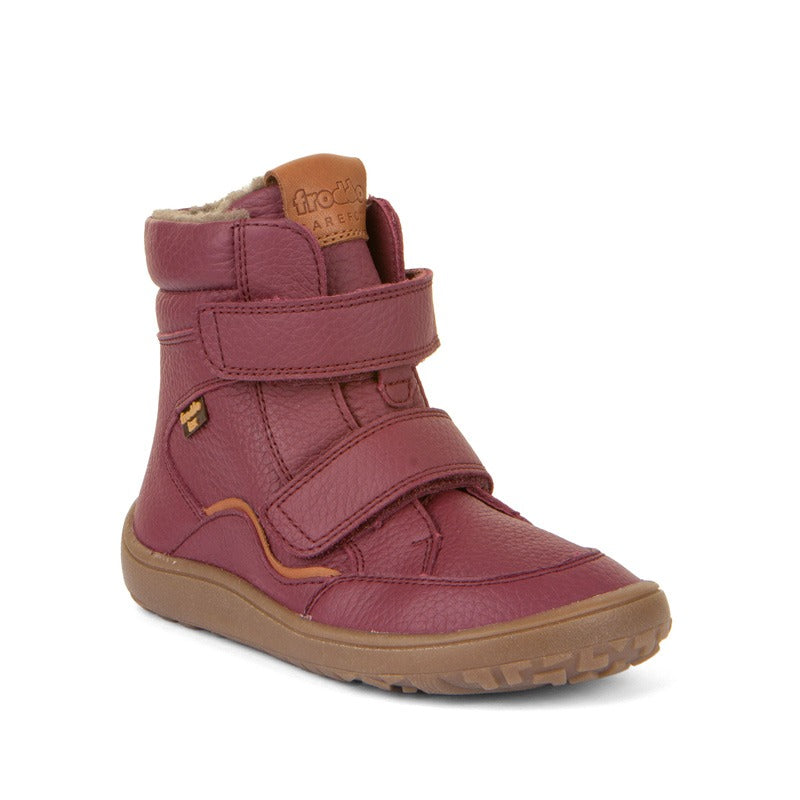 Froddo Kids Barefoot Tex Winter Leather Boots - Bordeaux