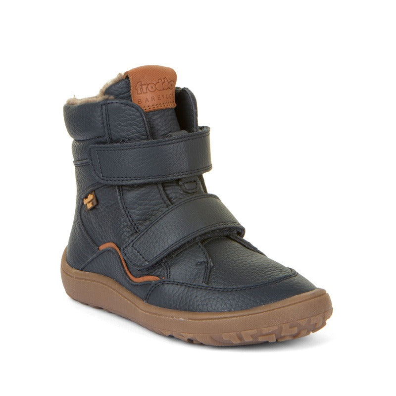 Froddo Kids Barefoot Tex Winter Leather Boots - Dark Blue (0)