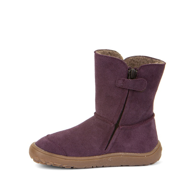 Froddo Kids Barefoot Tex Suede Waterproof Boots - Purple