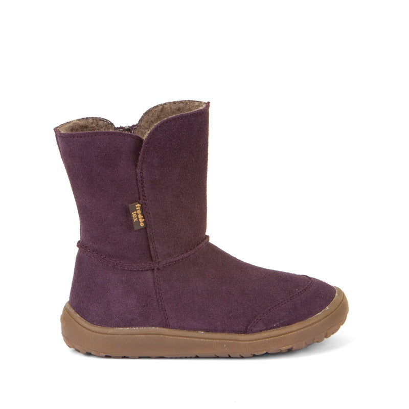 Froddo Kids Barefoot Tex Suede Waterproof Boots - Purple