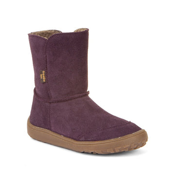 Froddo Kids Barefoot Tex Suede Waterproof Boots - Purple