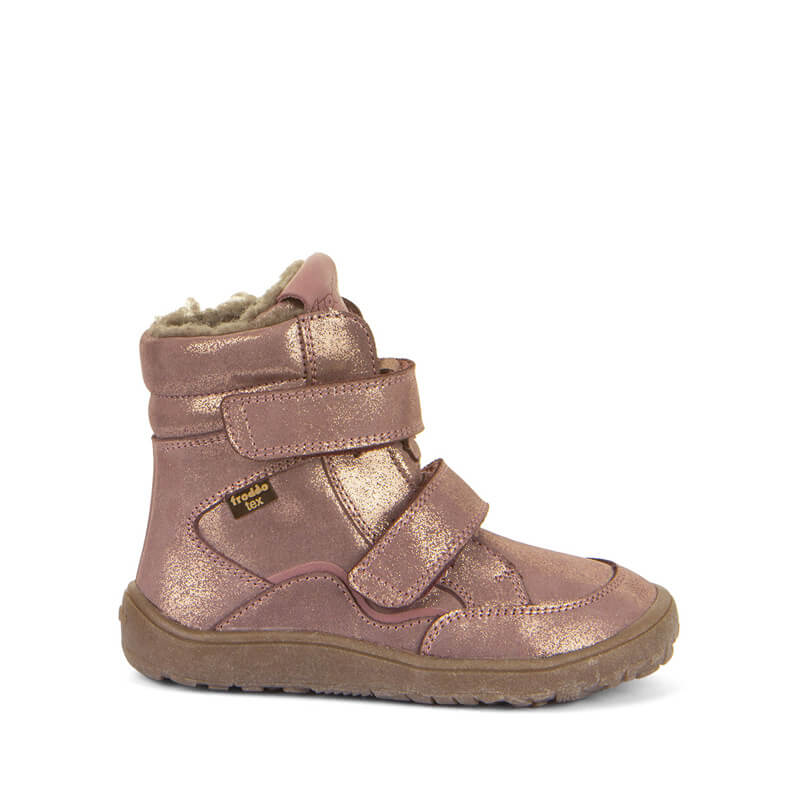 Froddo Kids Barefoot Tex Winter Leather Boots - Pink Gold (1)