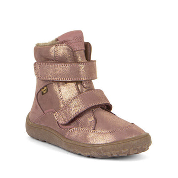Froddo Kids Barefoot Tex Winter Leather Boots - Pink Gold (0)