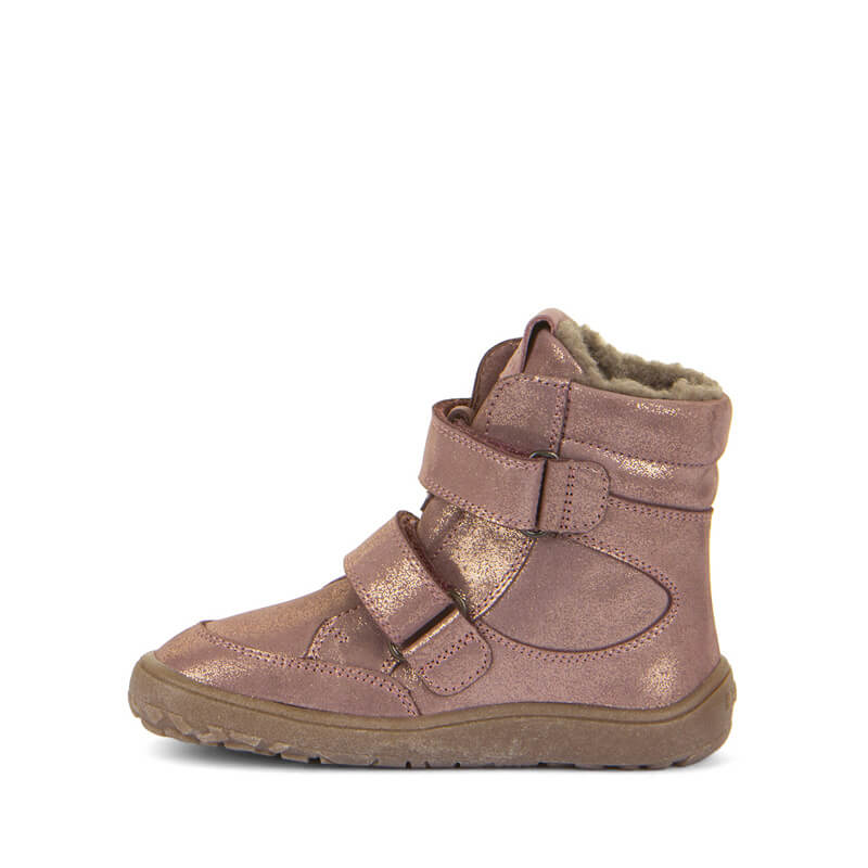 Froddo Kids Barefoot Tex Winter Leather Boots - Pink Gold (2)