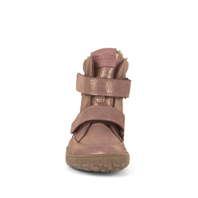 Froddo Kids Barefoot Tex Winter Leather Boots - Pink Gold (3)