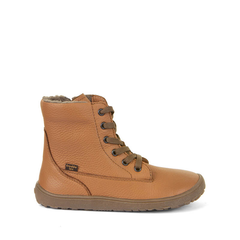 Froddo Kids Barefoot Waterproof Boots Tex Laces - Cognac