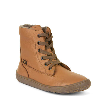 Froddo Kids Barefoot Waterproof Boots Tex Laces - Cognac