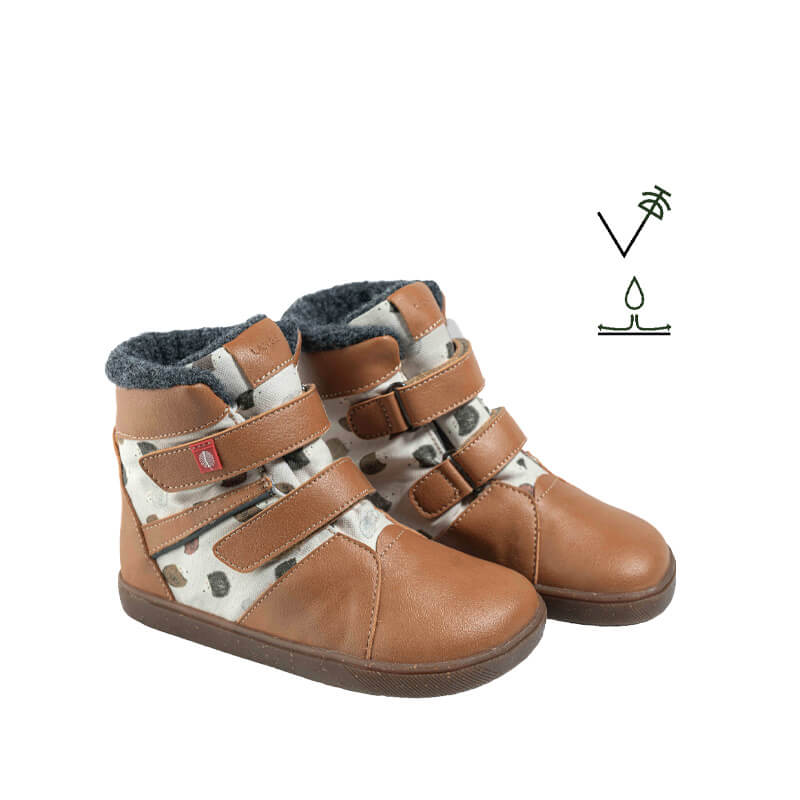 Tikki Lang.S Kids Vegan Boots Geo - Brown