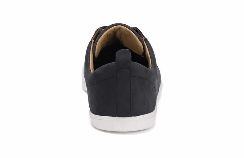 Xero Men's Leather Shoe Glenn - Black and White, rear view.