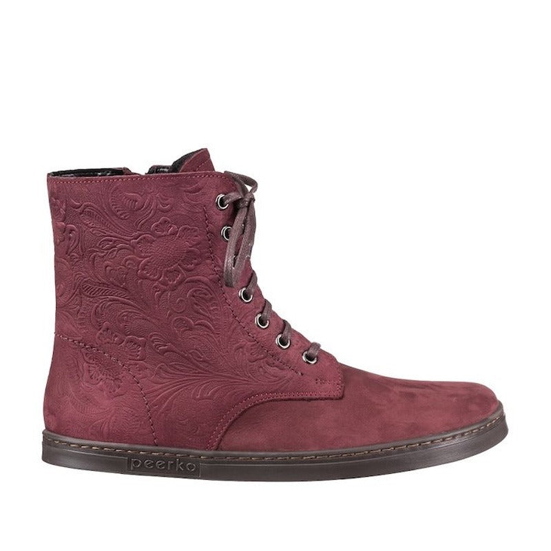 Peerko Go Boots Maroon | Zero Drop, Wide Toe & Flexible Sole