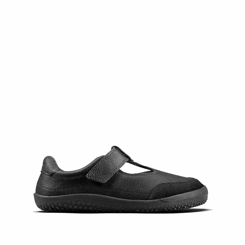 Vivobarefoot Kids T-Bar School Shoes Gobi - Obsidian