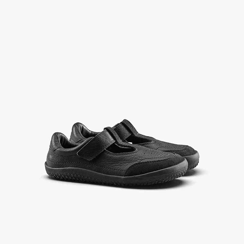Vivobarefoot Kids T-Bar School Shoes Gobi - Obsidian