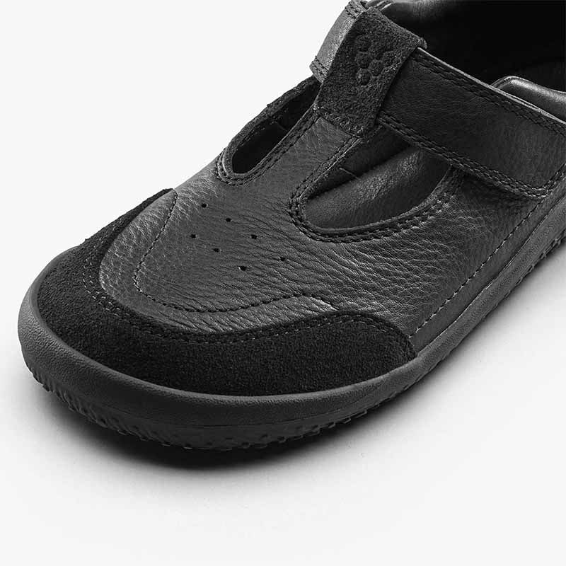 Vivobarefoot Kids T-Bar School Shoes Gobi - Obsidian