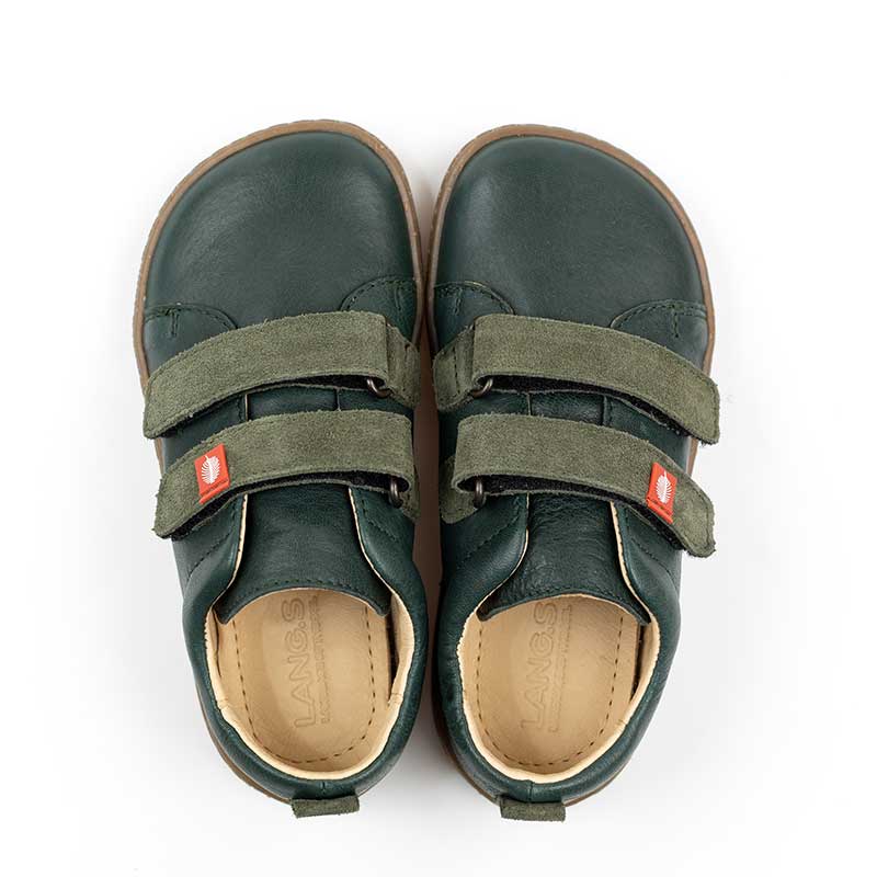 Pair of Tikki Lang.S Kids Shoes Harlequin - Green, top view.