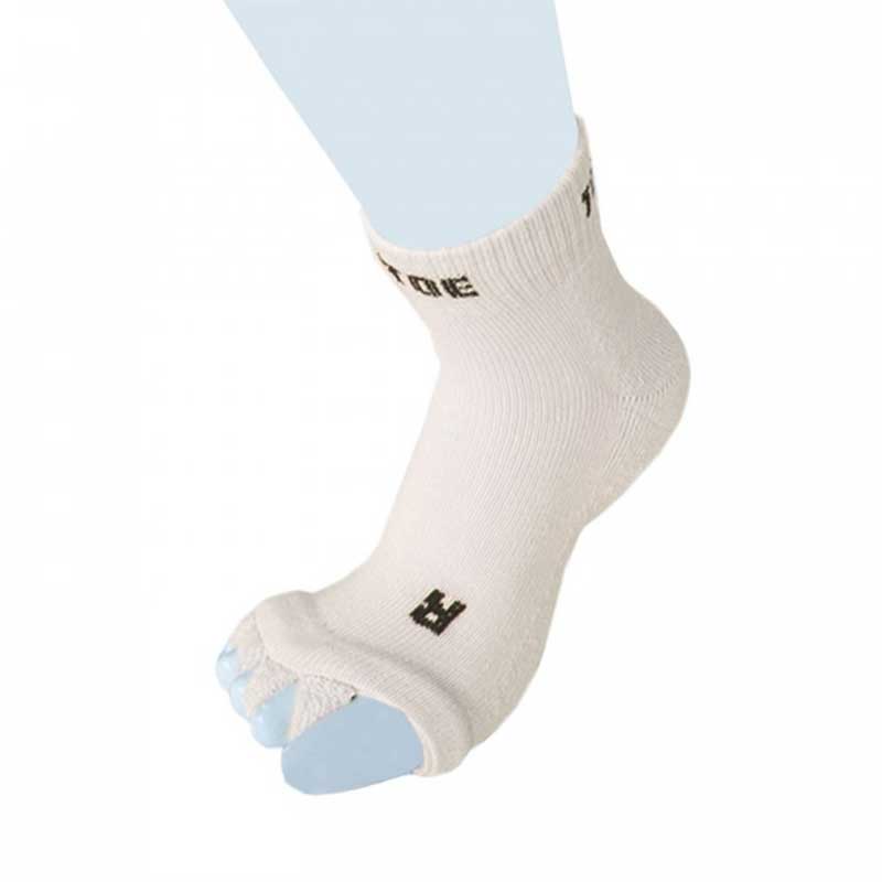 TOETOE Adults Health Ankle Toe Separator Socks - Cream