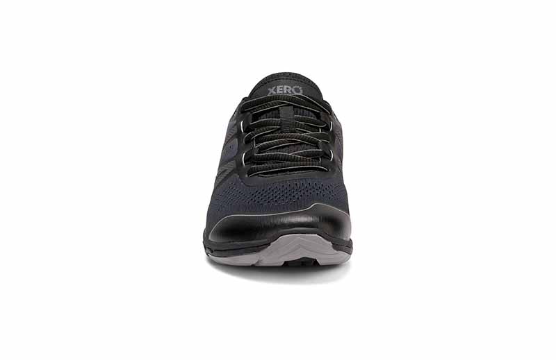 Xero Women's Trainer HFS II - Black and Frost Grey, front view.