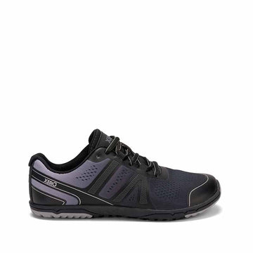 Xero Women's Trainer HFS II - Black and Frost Grey, outer side view.