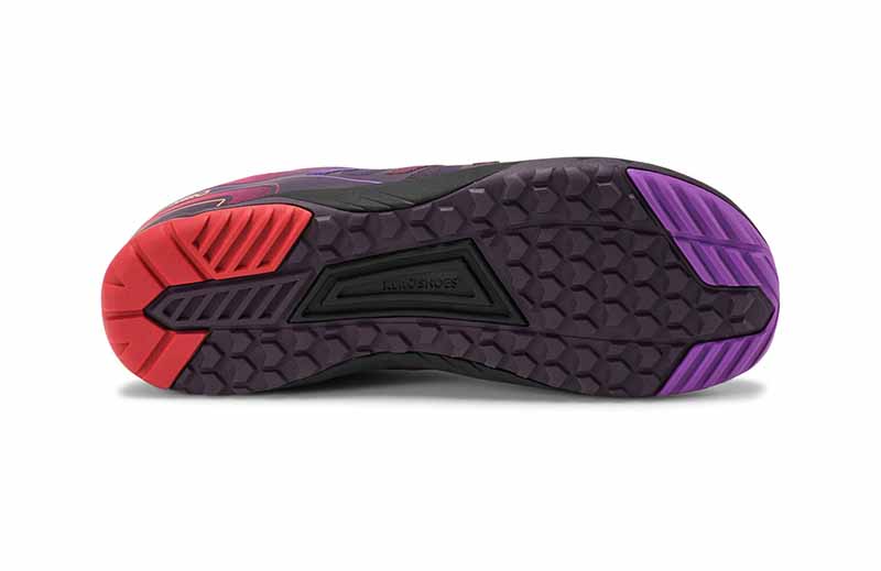 Xero Women's Trainer HFS II - Gradient Purple, sole view.