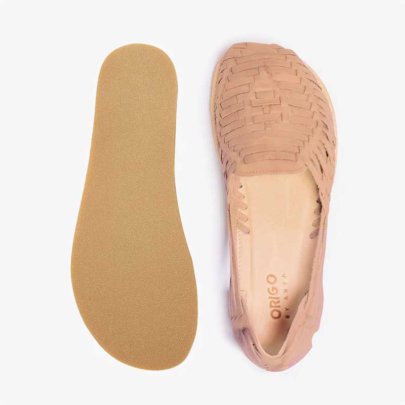 Origo Women's Huarache Slip-On Wide By Anya - Tan