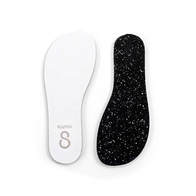 Shapen Adults Shoe Insoles - 3mm, top and sole view.