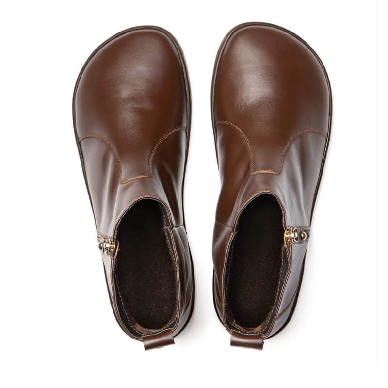 Pair of Shapen Women's Ivy 2.0 Ankle Boots - Brown, top view.