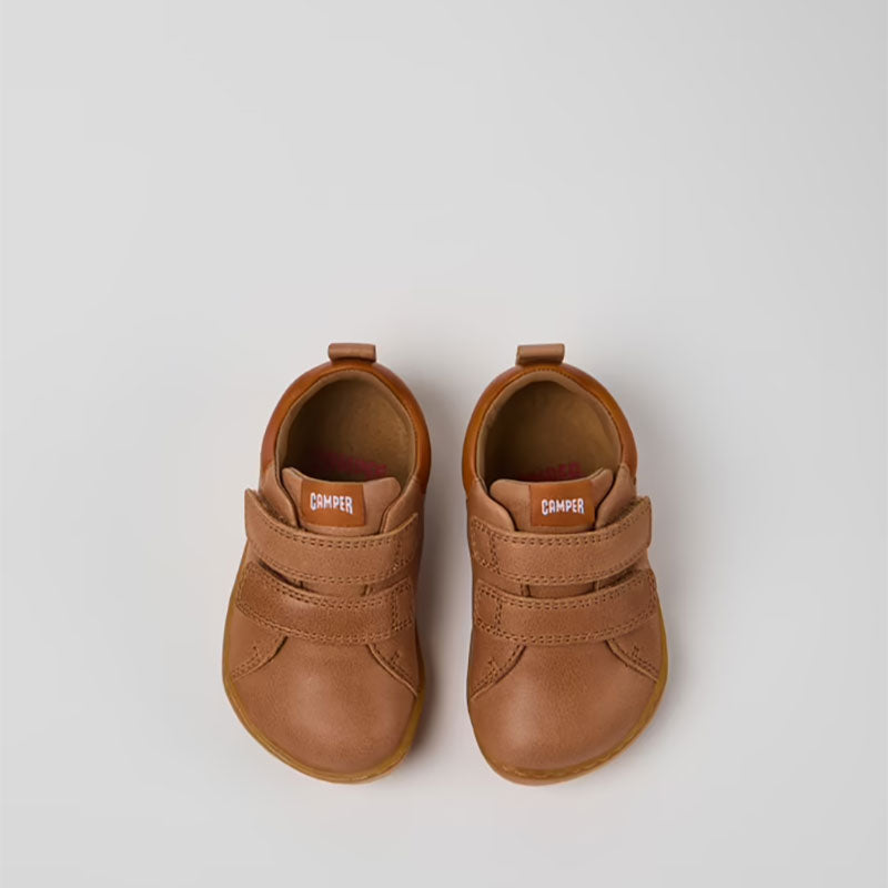 Camper Kids First Peu Leather Trainers - Tan
