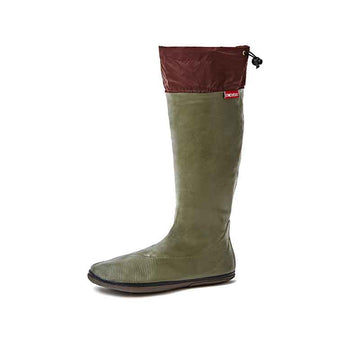 Pokeboo Adults Packable Waterproof Boot - Khaki, outer side view.