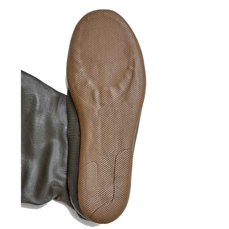Pokeboo Adults Packable Waterproof Boot - Khaki, sole view.