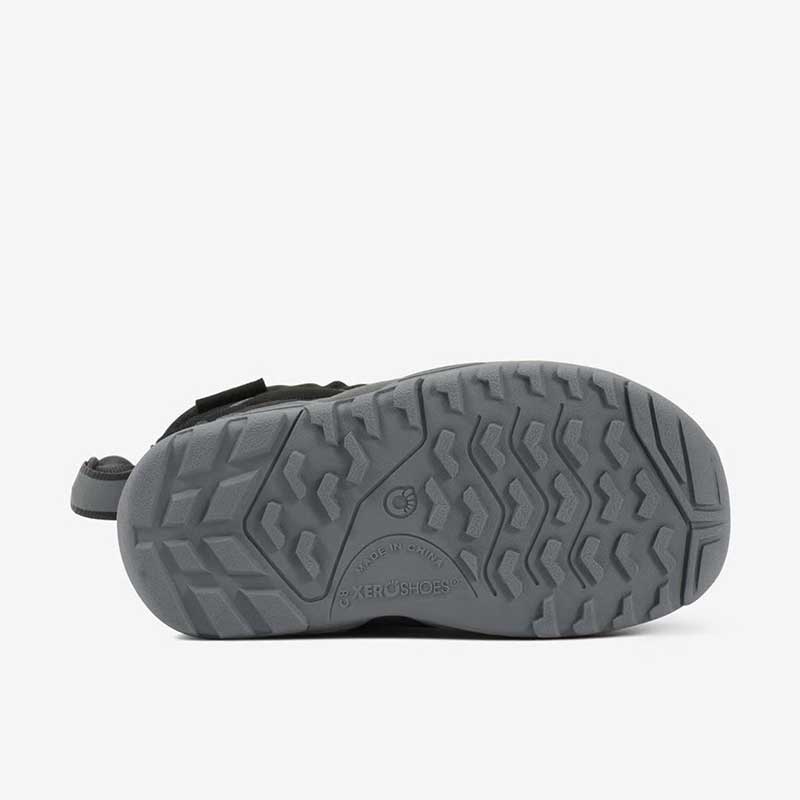 Xero Kids Pull-On Boot Alpine - Black, sole view.
