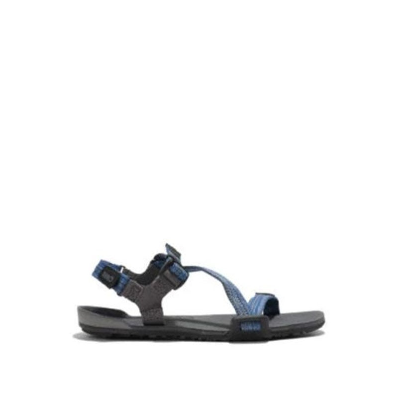 Xero Kids Sports Sandal Z-Trail - Charcoal Multi Blue, side view.