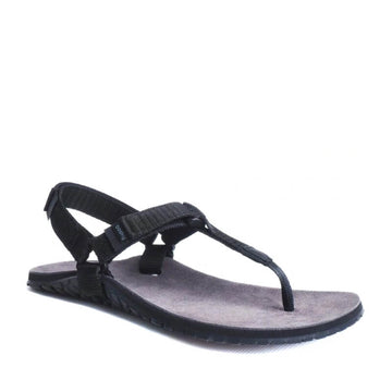 Bosky Adults Leather Sandal Performance Y-Tech - Black, angled outer side view