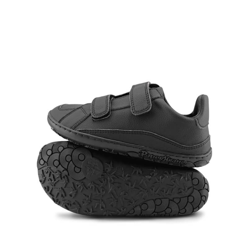 PaperKrane Kids Vegan Lil Rippa School Shoes - Black
